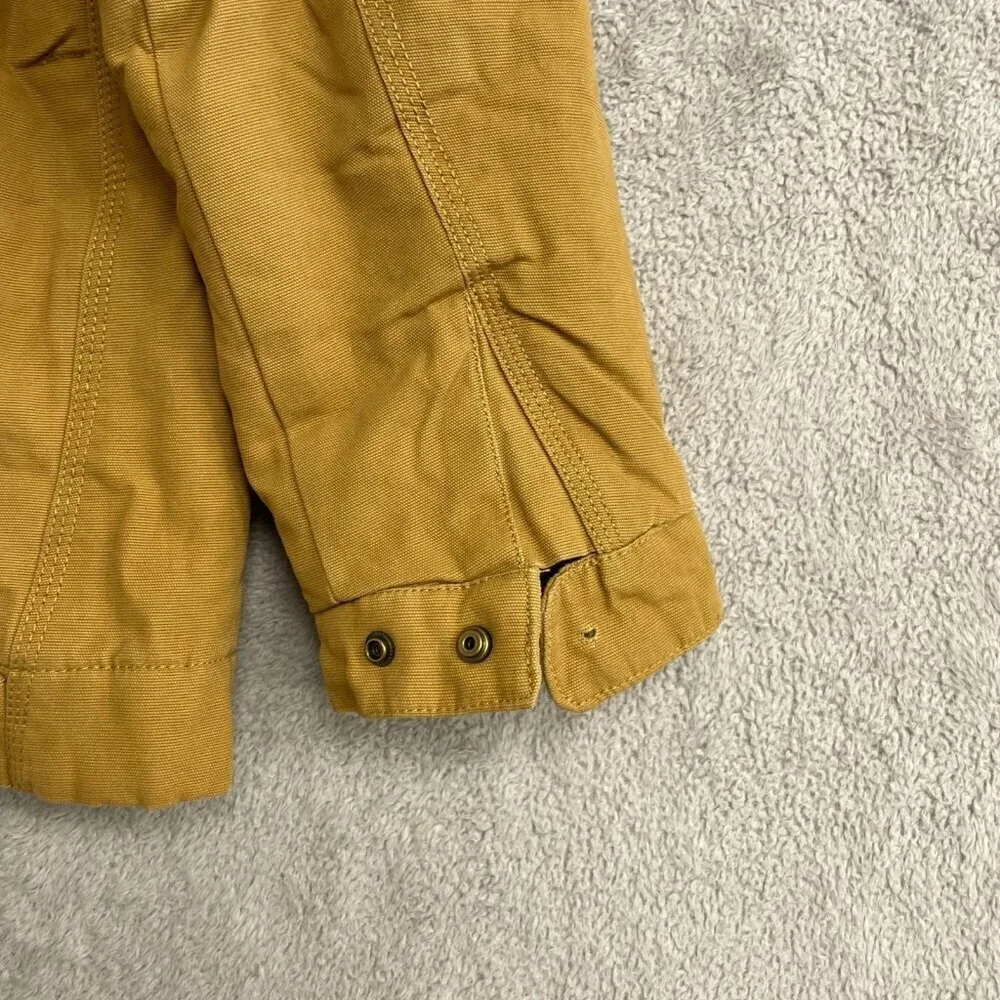 Wrangler Men's L Brown Canvas Quilted Lined Corduroy Collar Jacket jck0249
